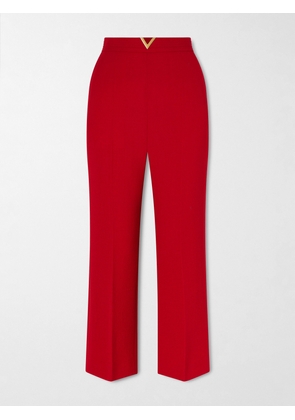Valentino Garavani - Embellished Wool Straight-leg Pants - Red - IT36,IT38,IT40,IT42,IT44,IT46,IT48