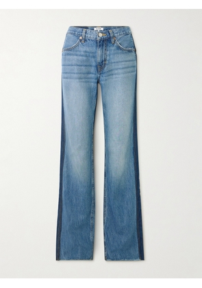 RE/DONE - The Californian Frayed Two-tone Mid-rise Wide-leg Jeans - Blue - 23,24,25,26,27,28,29,30
