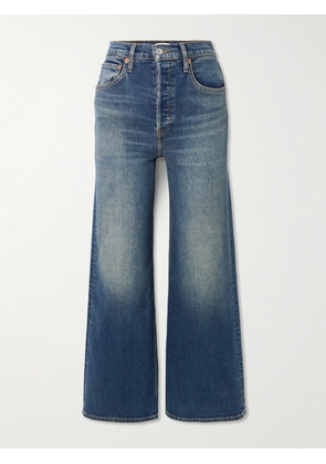 RE/DONE - Cropped High-rise Wide-leg Jeans - Blue - 23,24,25,26,27,28,29,30