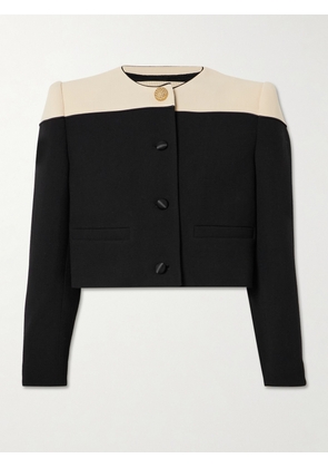 Valentino Garavani - Two-tone Wool Jacket - Black - IT36,IT38,IT40,IT42,IT44,IT46,IT48