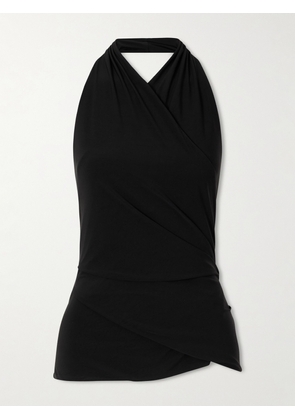 SIR. - Matheo Draped Jersey Tank - Black - 01,2,3,4