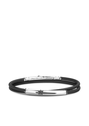 Zancan engraved-logo bracelet - Black