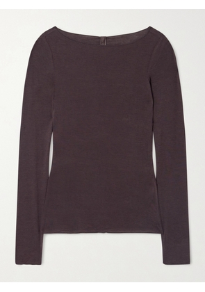 SKIMS - Long Sleeve Boatneck Top - Phoenix - Burgundy - XXS,XS,S,M,L,XL,2XL,3XL