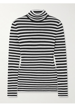 Valentino Garavani - Striped Wool Turtleneck Sweater - Black - xx small,x small,small,medium,large,x large