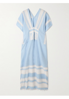 lemlem - Gasira Striped Cotton-blend Maxi Dress - Blue - x small,small,medium,large