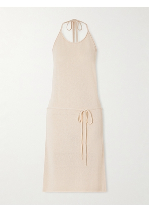SIR. - Lula Halterneck Knitted Midi Dress - Ecru - 01,2,3,4