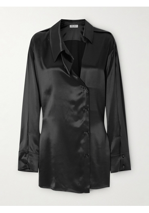 The Attico - Asymmetric Satin Mini Dress - Black - IT36,IT38,IT40,IT42,IT44,IT46,IT48