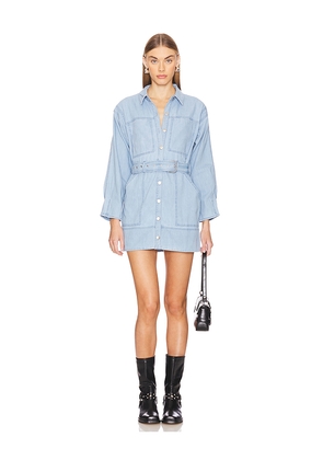 Free People x REVOLVE Esme Mini Dress In Soft Blue in Denim-Light. Size M. Also in S, XS.