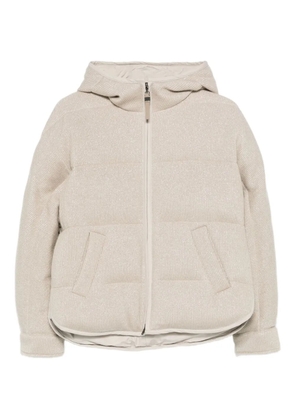 Brunello Cucinelli hooded puffer jacket - Neutrals
