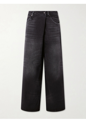 R13 - Nico Wrap-effect Boyfriend Jeans - Black - 24,25,26,27,28,29,30,31