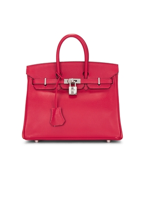 FWRD Renew Hermes Veau Epsom Birkin 25 Handbag in Red.
