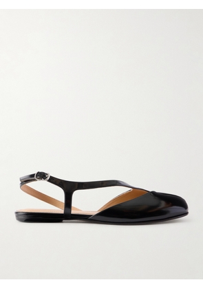 Maison Margiela - Tabi Split-toe Leather Slingback Flats - Black - IT35,IT35.5,IT36,IT36.5,IT37,IT37.5,IT38,IT38.5,IT39,IT39.5,IT40,IT41