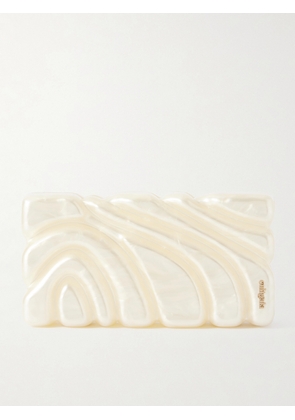 Cult Gaia - Aura Embellished Acrylic Clutch - Ivory - One size