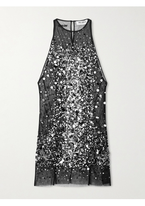 The Attico - Sequined Mesh Mini Dress - Silver - IT36,IT38,IT40,IT42,IT44,IT46