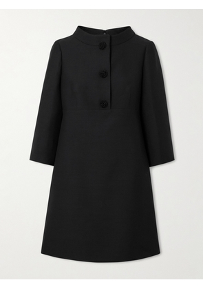 Valentino Garavani - Embellished Wool And Silk-blend Crepe Mini Dress - Black - IT36,IT38,IT40,IT42,IT44,IT46,IT48