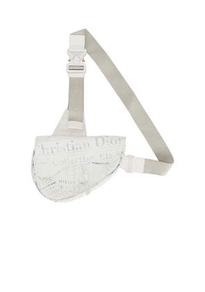 FWRD Renew Dior Newspaper Saddle Bag in White.