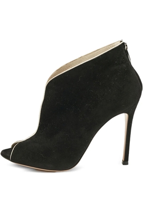 Gianvito Rossi Pre-owned 105mm peep-toe stiletto boots - Black