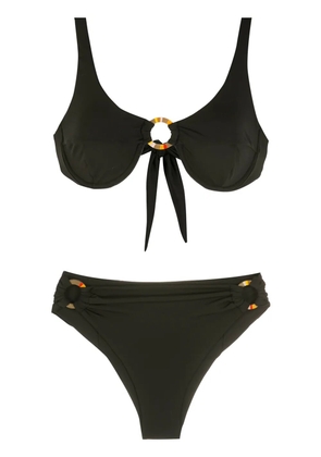 Amir Slama ring-details bikini set - Black