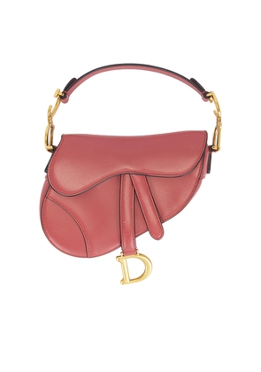 FWRD Renew Dior Mini Saddle Bag in Mauve.