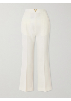 Valentino Garavani - Embellished Wool Straight-leg Pants - Cream - IT36,IT38,IT40,IT42,IT44,IT46,IT48