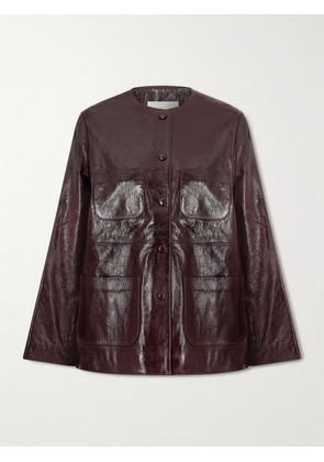 LIBEROWE - Moreen Patent-leather Jacket - Burgundy - x small,small,medium,large,x large