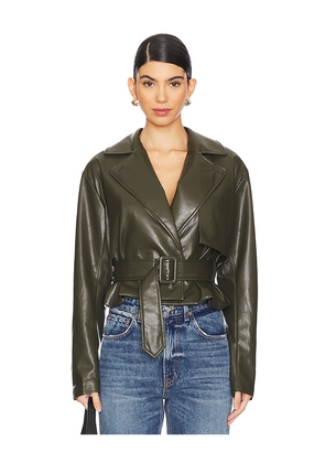 House of Harlow 1960 x REVOLVE Liv Faux Leather Jacket in Olive. Size M. Also in XL.