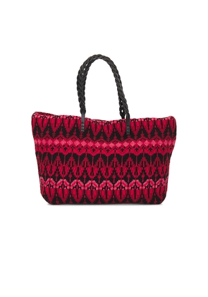 FWRD Renew Fendi Wool Tote Bag in Red.