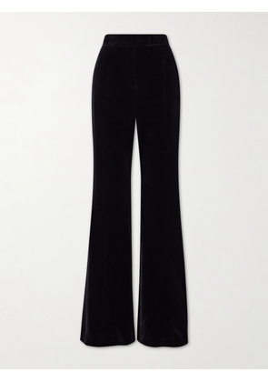 Valentino Garavani - Cotton-velvet Flared Pants - Black - IT36,IT38,IT40,IT42,IT44,IT46,IT48,IT50