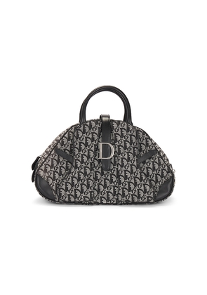FWRD Renew Dior Oblique Double Saddle Bag in Black.