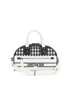 FWRD Renew Dior Vibe Zip Bowling Bag in Black,White.