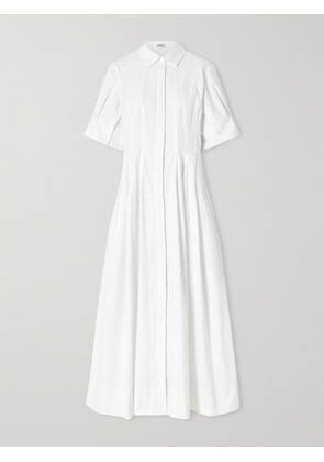 SIMKHAI - Mollie Pleated Cotton-poplin Midi Shirt Dress - White - US00,US0,US2,US4,US6,US8,US10,US12