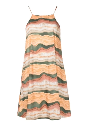 Lygia & Nanny Isis square-neck mini dress - Brown