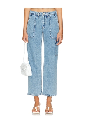 Hudson Jeans Rosie Wide Leg Cargo in Denim-Light. Size 24. Also in 32.