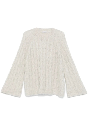 Brunello Cucinelli cable-knit sweater - Grey