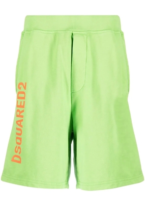 DSQUARED2 cotton logo print shorts - Green