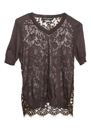Dolce & Gabbana Pre-Owned V-neck top - Brown
