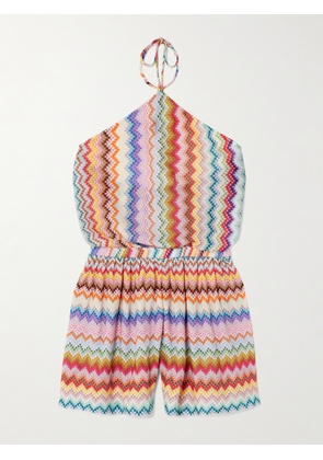 Missoni - Mare Metallic Crochet-knit Halterneck Playsuit - Multi - IT36,IT38,IT40,IT42,IT44,IT46,IT48