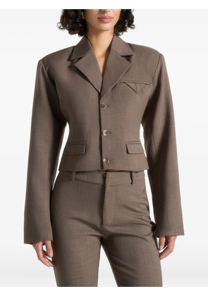 Manière De Voir Prisca cropped blazer - Brown