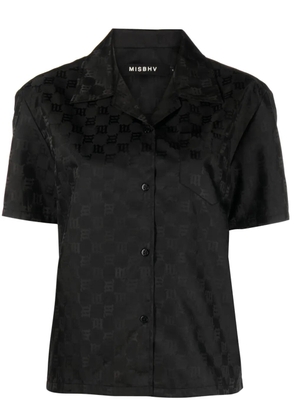 MISBHV monogram-print short-sleeve shirt - Black