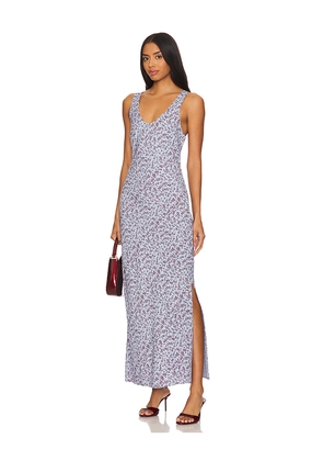 FAITHFULL THE BRAND Olivia Maxi Dress in Baby Blue. Size L. Also in M, XL.