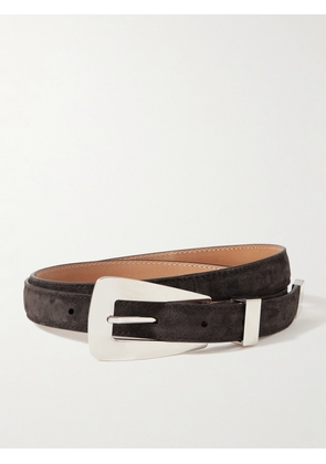 KHAITE - Lucca Suede Belt - Brown - 70,75,80,85,90