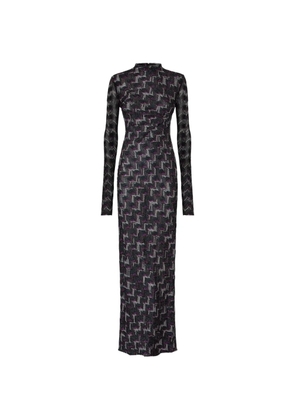 Missoni long-sleeve patterned maxi dress - Black