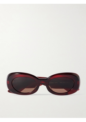 Oliver Peoples - + Khaite Oval-frame Acetate Sunglasses - Burgundy - One size