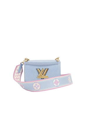 FWRD Renew Louis Vuitton Epi Twist PM Shoulder Bag in Blue.