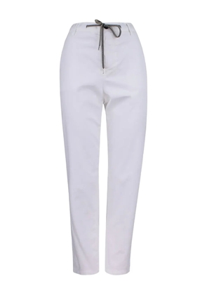 Eleventy drawstring pocket trousers - White