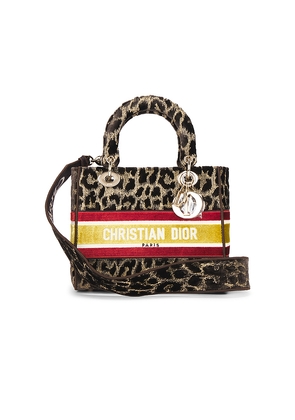 FWRD Renew Dior Leopard Lady D-Lite Handbag in Brown.