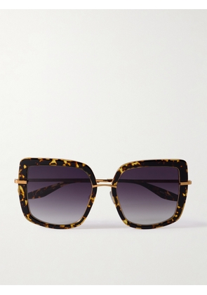 Barton Perreira - Margret Square-frame Tortoiseshell Acetate And Gold-tone Sunglasses - One size
