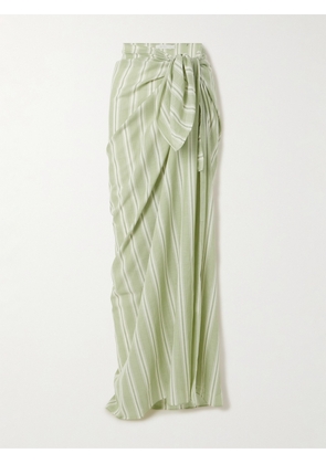 Faithfull - Lomas Striped Cotton Pareo - Green - One size