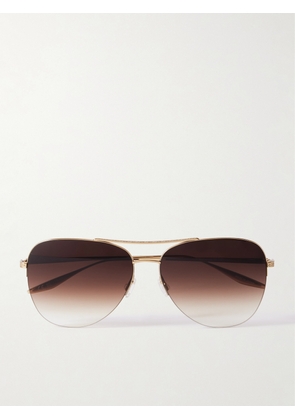 Barton Perreira - Chevalier Aviator-style Gold-tone Sunglasses - One size