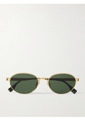 Fendi Eyewear - Fendi Sky Round-frame Gold-tone Sunglasses - One size